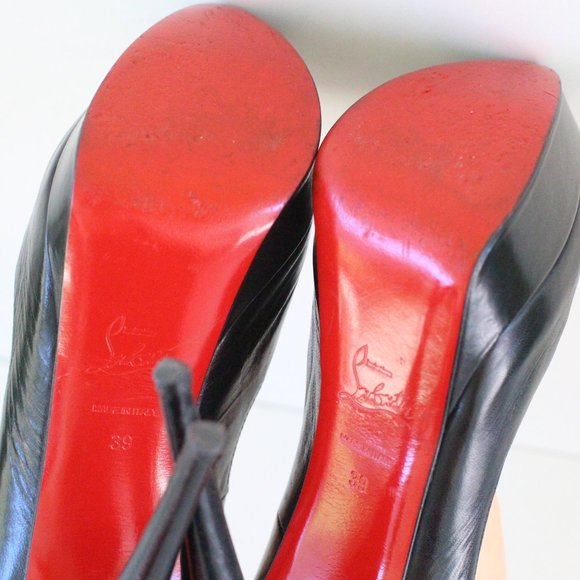 Christian Louboutin Black Lady Peep Leather - Picture 7 of 8